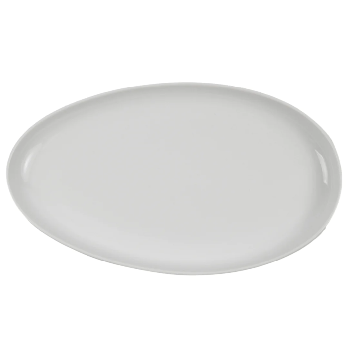 White Plain Ceramic Oval Platter at Rs 300 in Khurja