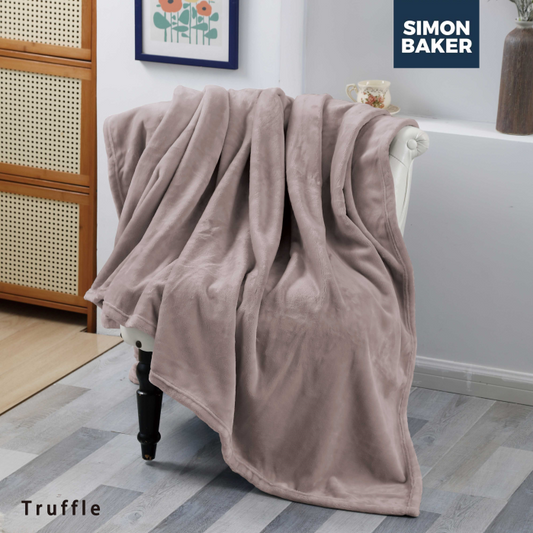 Simon Baker - Super Plush Blanket - Truffle