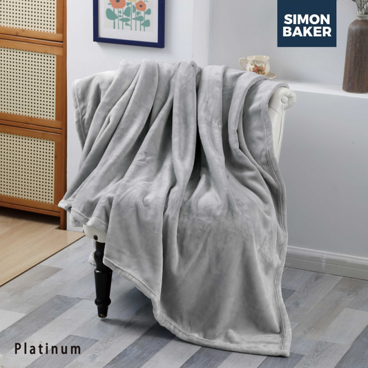 Simon Baker - Super Plush Blanket - Platinum