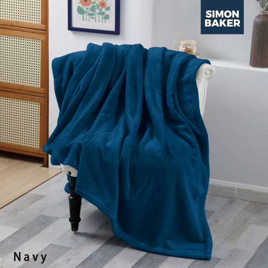 Simon Baker - Super Plush Blanket - Navy