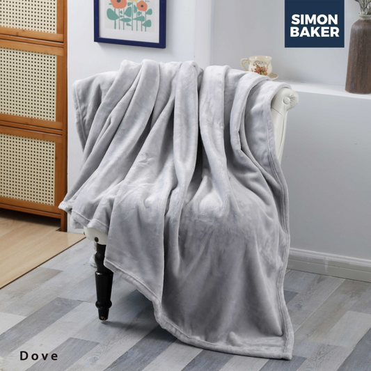 Simon Baker - Super Plush Blanket - Dove 