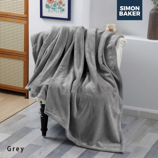 Simon Baker - Super Plush Blanket - Grey