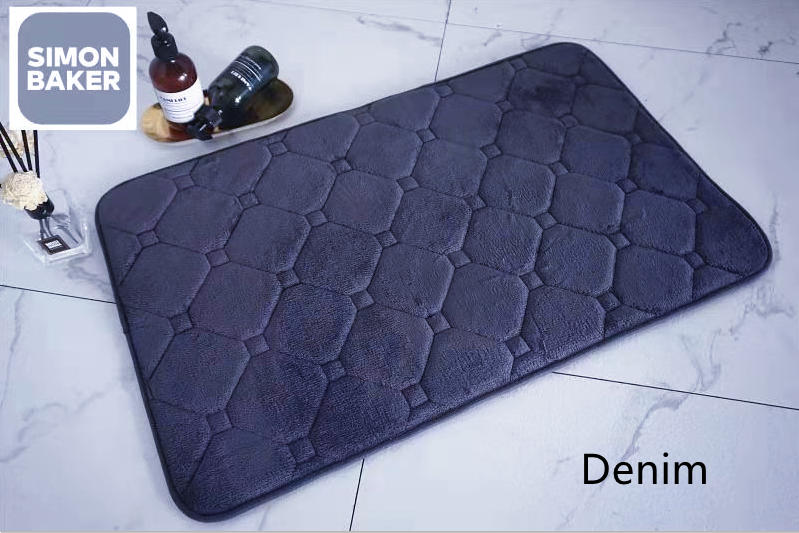 Simon Baker | Memory Foam Bath Mat - Denim