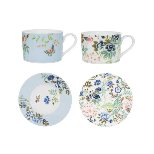 Porcelaine de Chine Cup & Saucer Set of 2