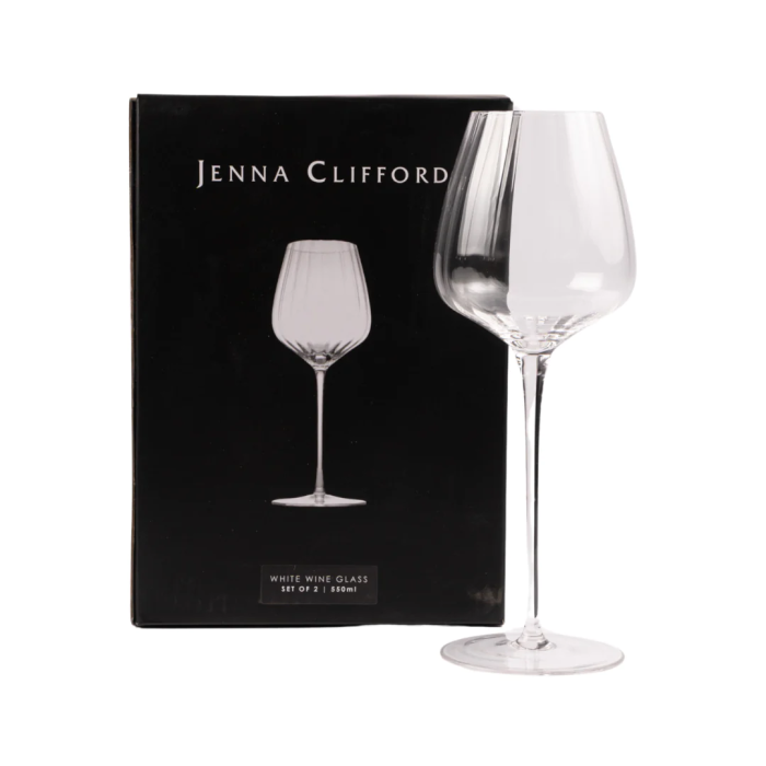 JENNA CLIFFORD - Optic White Wine Glass (Set of 2)