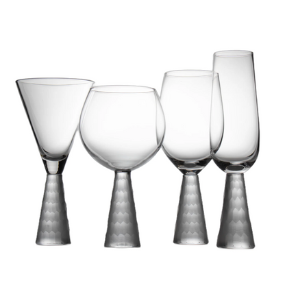 JENNA CLIFFORD - Wine Glass with Etched Stem (Set of 2)