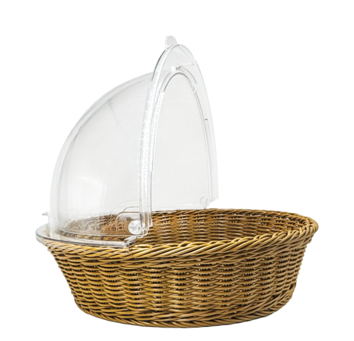 Woven Basket Round Light Brown 400 X 100mm (BASKET ONLY)