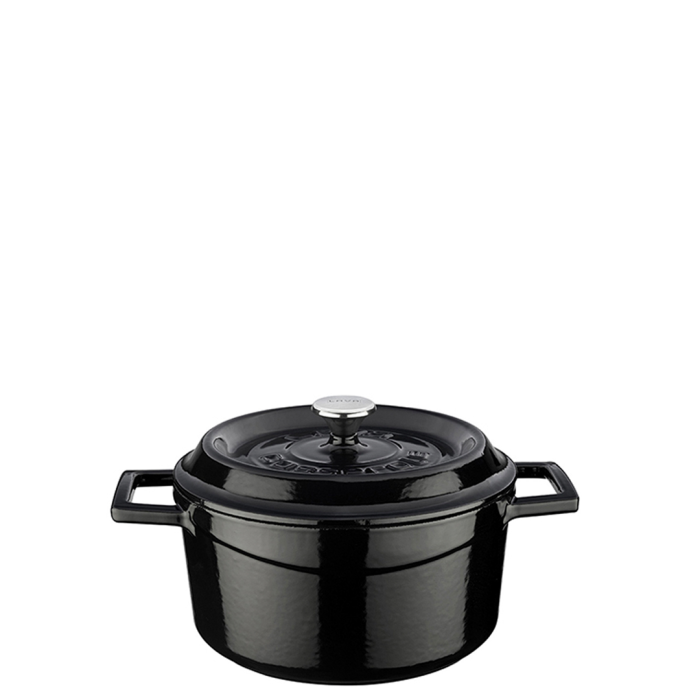 Lava Round Casserole 20cm Black – 2.82L