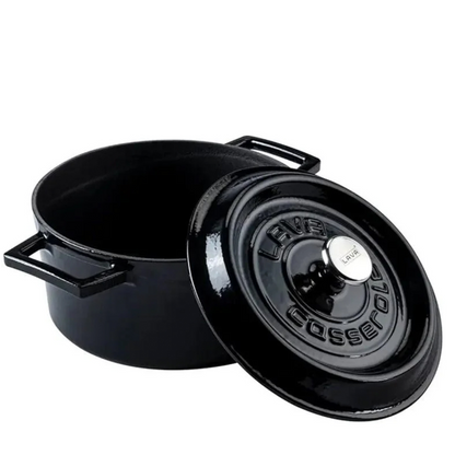 Lava Round Casserole 24cm Black – 4.49L