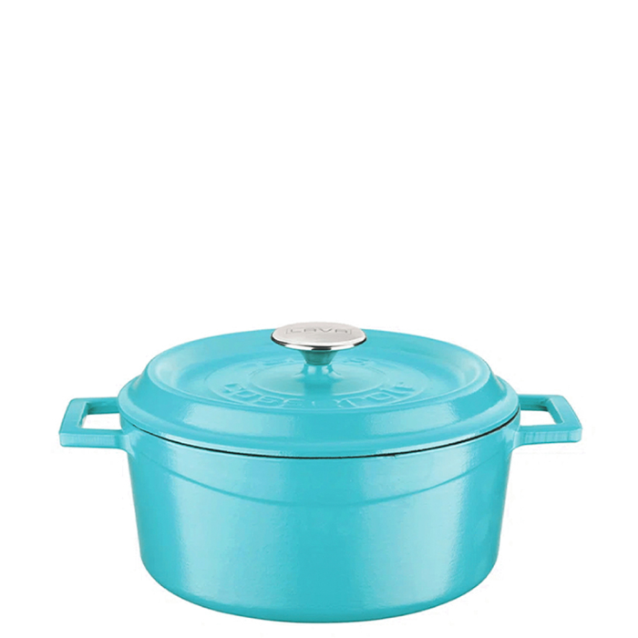 Lava Round Casserole 28cm - Matt Turquoise – 6.7L