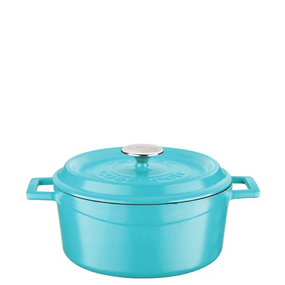 Lava Round Casserole 28cm - Matt Turquoise – 6.7L