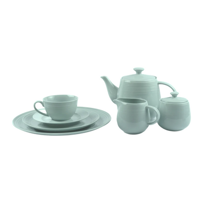 JENNA CLIFFORD - Embossed Lines Teapot - Mermaid Mist