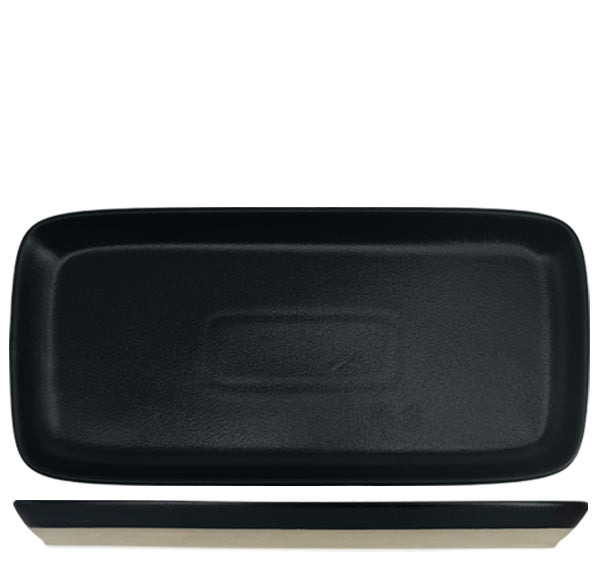 Nova Mezzo Black Rectangular Plate 31x15cm (Set of 6)