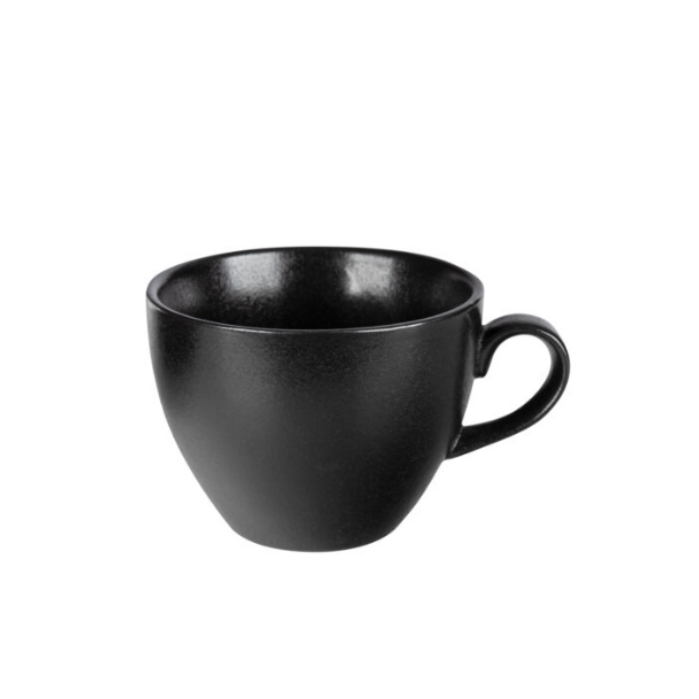 Fortis - Tempest Matt Black Cup 230ml & Saucer (Set of 6)