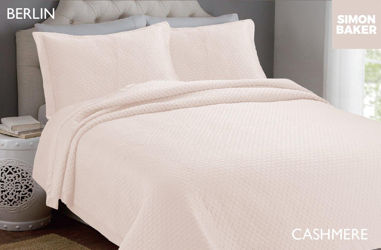 Simon Baker | Berlin Bedspread Cashmere - Pink Tinge (Various Sizes ...