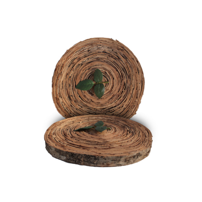 Round Birch Bark Base 20cm(W)