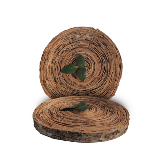 Round Birch Bark Base 25cm(W)