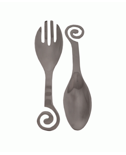 ALUMINIUM 2PC SALAD SERVER SET 28CM