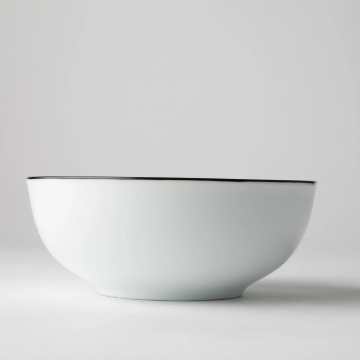 JENNA CLIFFORD - Premium Porcelain 16cm Cereal Bowl With Black Band (Set of 4)