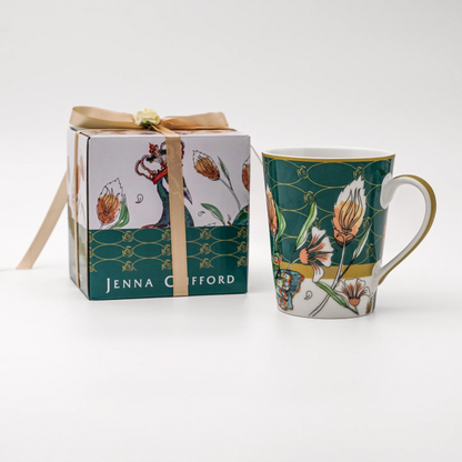 JENNA CLIFFORD - Peacock Coffee Mug - Green