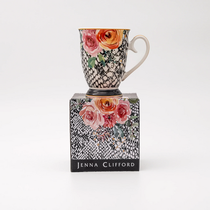 JENNA CLIFFORD - Peach Rose Mug in Gift Box