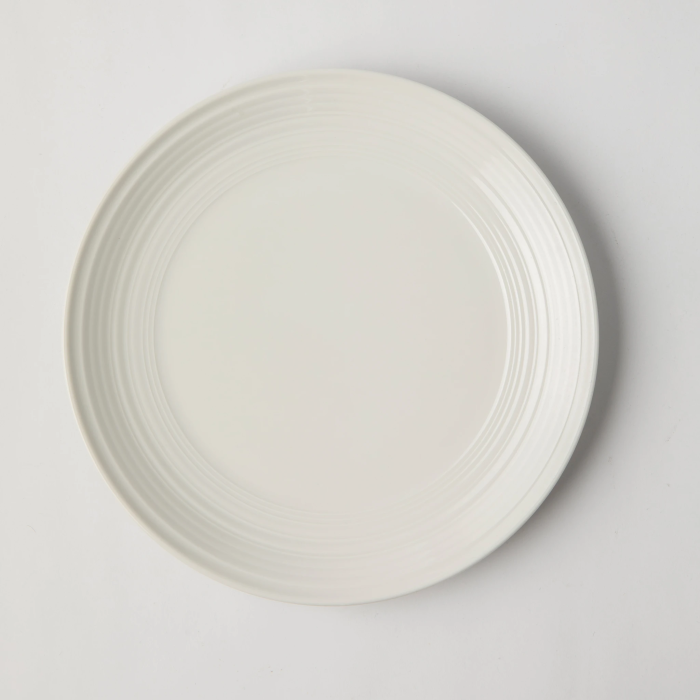 JENNA CLIFFORD - Embossed Lines Side Plate - Cream White (Set of 4)
