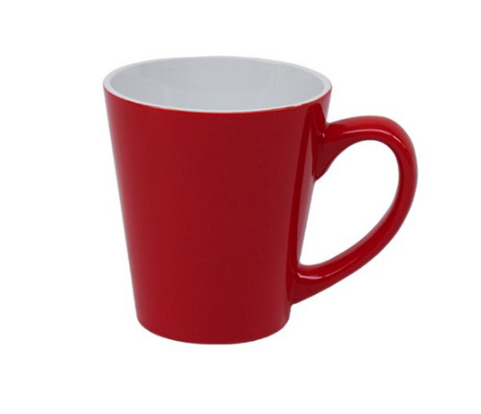 Cone Red Outside White Inside Mug 340ML (Set of 6)